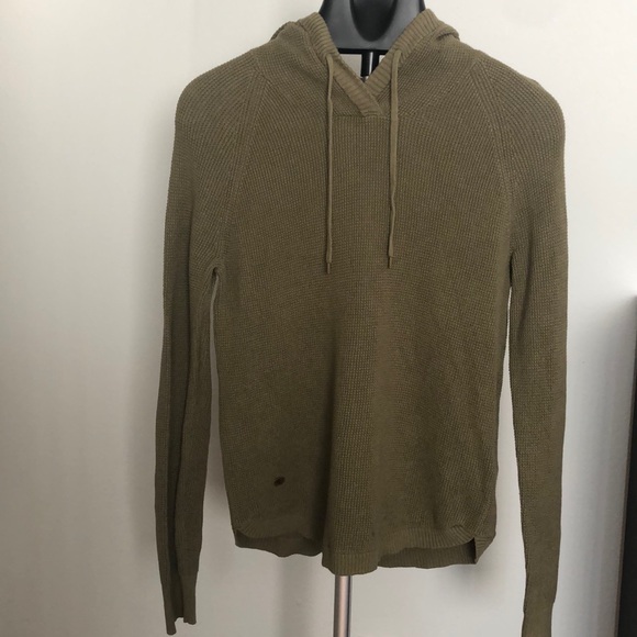 Lauren Ralph Lauren Cotton Knit Hoodie Knit Long Sleeve Sweater Sz M - Picture 1 of 15